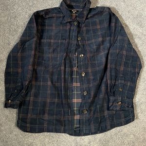 NWOT Madewell plaid corduroy Shacket with pockets